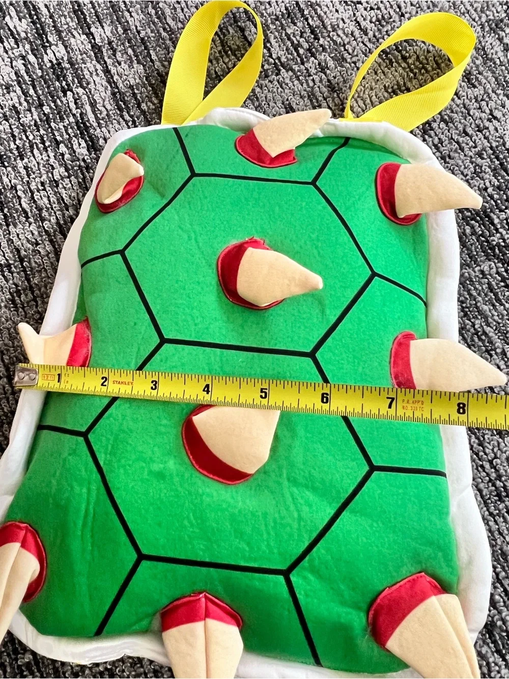 Yellow Bowser-Inspired Kids Costume with Green Shell Backpack